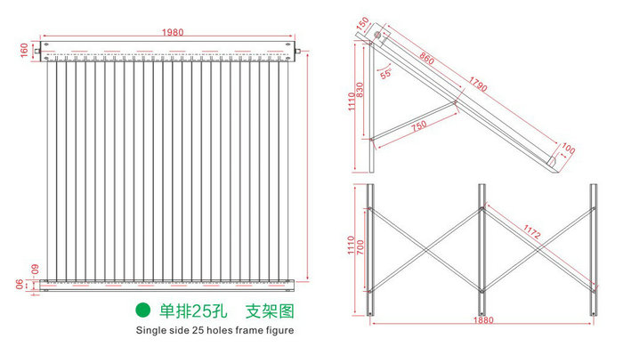 香蕉福利导航太陽能熱水器支架示意圖